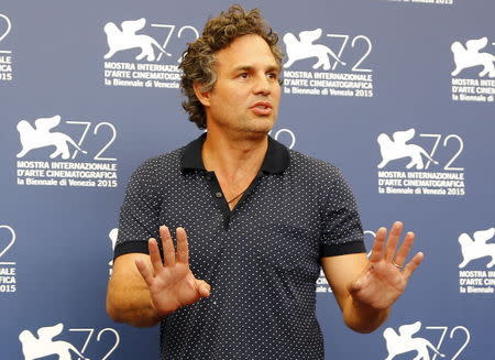 American actor Mark Ruffalo poses during the photocall for the movie " Spotlight " at the 72nd Venice Film Festival, northern Italy September 3, 2015. REUTERS/Stefano Rellandini