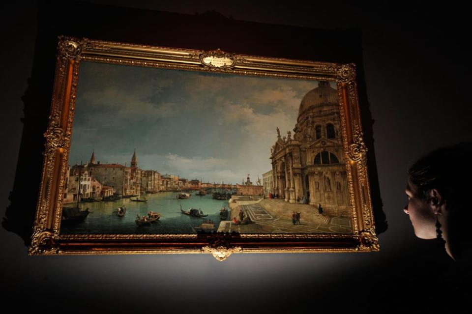 <div class="inline-image__caption"><p>“The Entrance to the Grand Canal, Looking East with Santa Maria della Salute,” by Canaletto.</p></div> <div class="inline-image__credit">Carl Court/AFP via Getty</div>