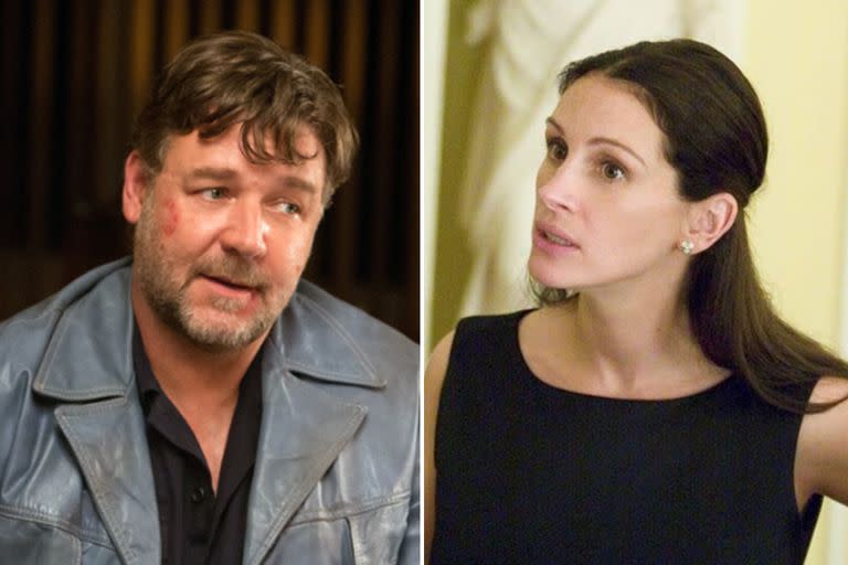 Russell Crowe estalló ante un viejo rumor que involucra a Julia Roberts y no lo deja muy bien parado