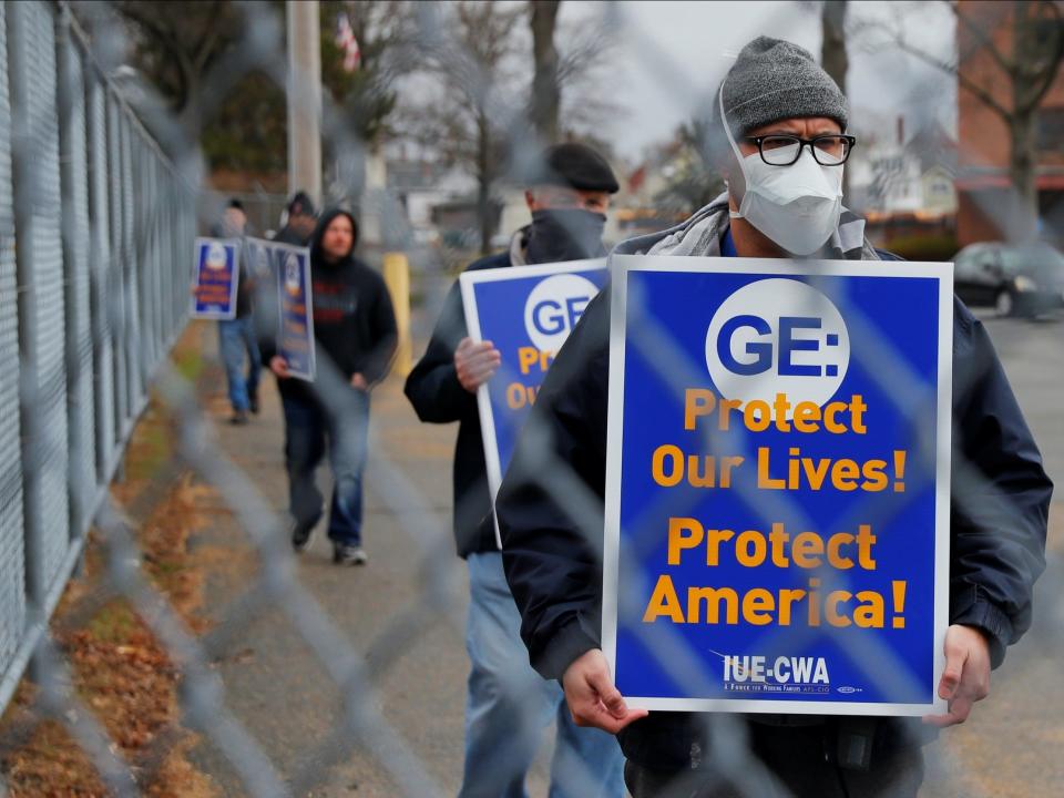 ge ventilator protest