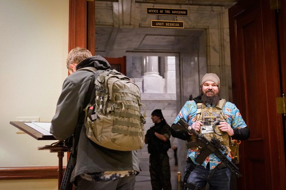 How Many 'Red Flags' Do You See in These Photos from Kentucky Gun Owners Swarming the Capitol?