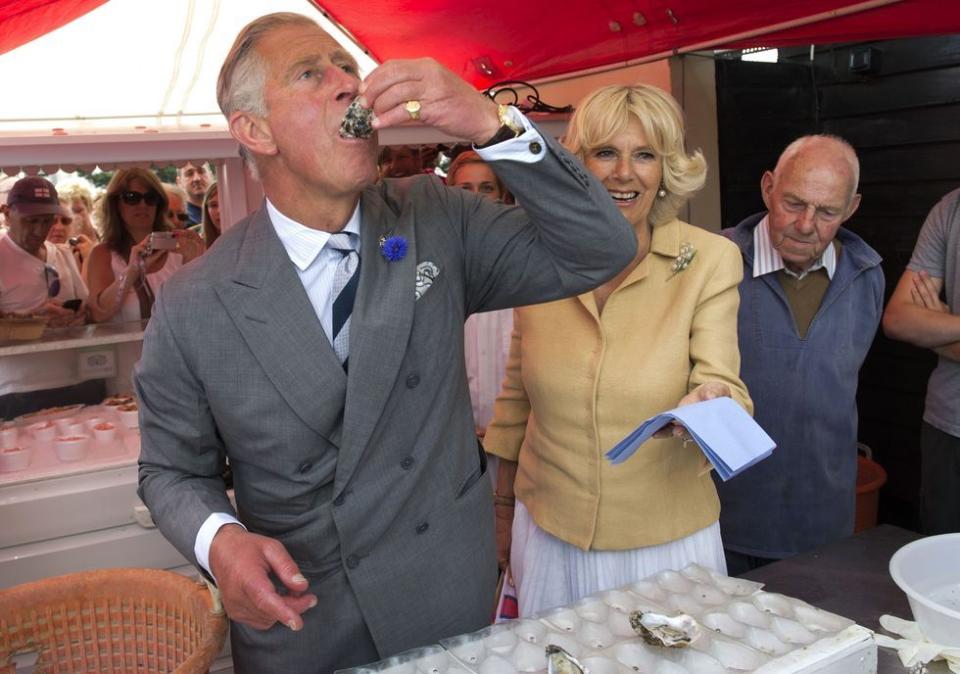 <p>Clearly, they don't always abide by this rule, but shellfish can mean food poisoning, which is just <em>not </em>something royals get. So it's never on the <a href="https://www.cheatsheet.com/culture/british-royal-family-food-rules.html/" rel="nofollow noopener" target="_blank" data-ylk="slk:menu;elm:context_link;itc:0;sec:content-canvas" class="link ">menu</a> at home, but ... there are ways around this rule.</p>