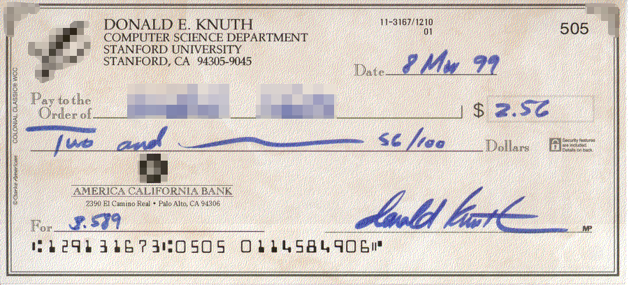 knuth reward check