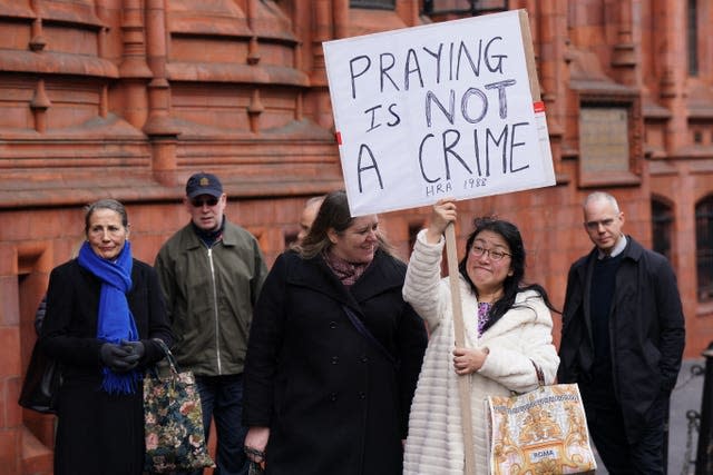 Abortion clinic protest court case