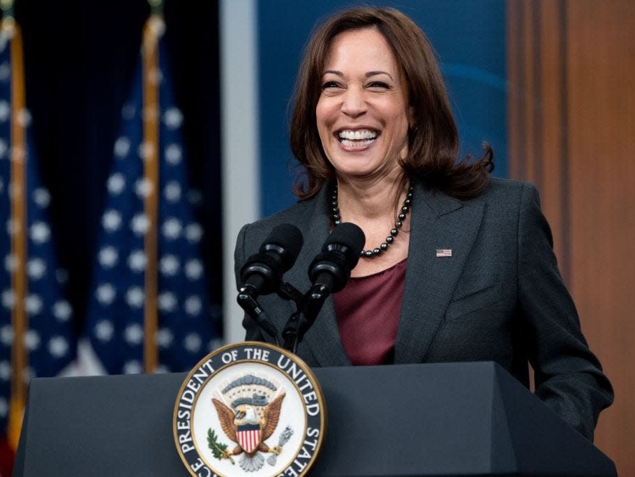 Vice President Kamala Harris speaks at an event