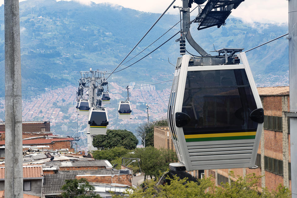 Cable Car or Metro Cable Car, en Medellín, Colombia. Foto: Getty Images. 