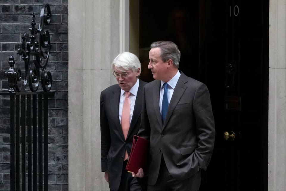 David Cameron leaves No10 this morning (AP)