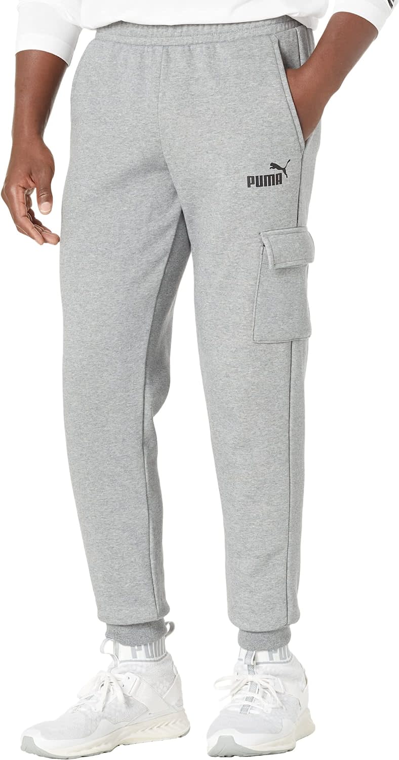 plae gray Puma-Essentials-Cargo-Pants