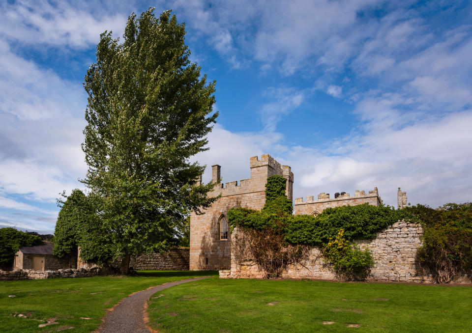 Hulne Priory sometimes called Hulne Abbey in Hulne Park Alnwick Northumberland