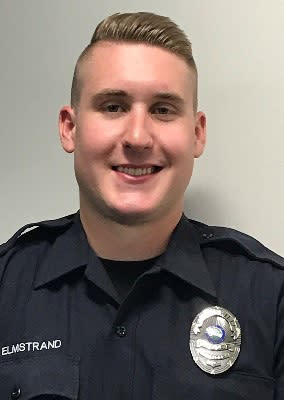 This undated photo released by the City of Burnsville shows Burnsville police officer Paul Elmstrand. Two police officers, including Elmstrand and a first responder were shot and killed early Sunday, Feb. 18, 2024, and a third officer was injured at a suburban Minneapolis home while responding to a call involving an armed man who had barricaded himself inside with family. (City of Burnsville via AP)