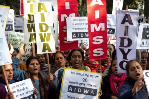 Demonstrations in New Delhi expressed anger over the alleged rape and murder of a 27-year-old veterinary doctor in Hyderabad