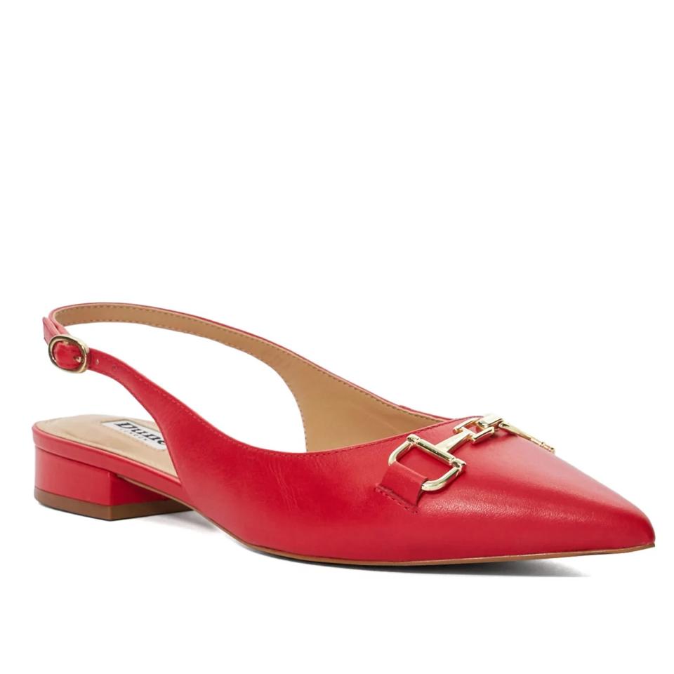 Dune Leather Slingbacks