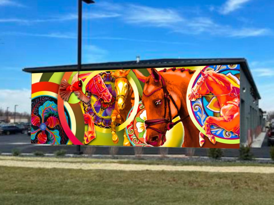 Mural by Koda Witsken will be at Alderman Automotive in Fishers.