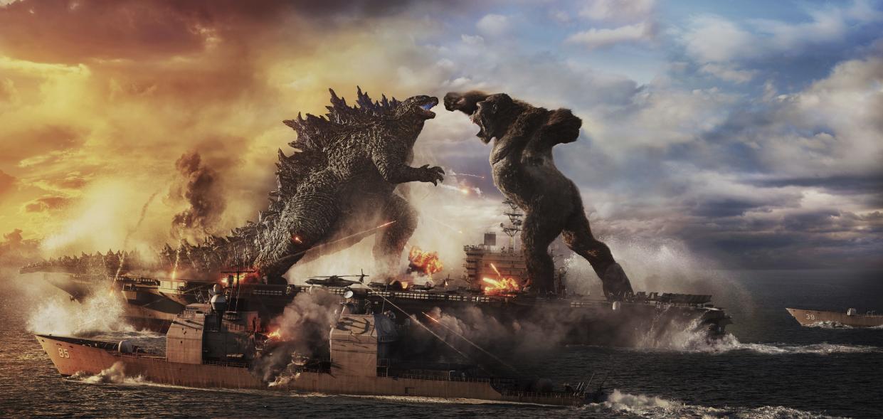 This image released by Warner Bros. Entertainment shows a scene from "Godzilla vs. Kong." 