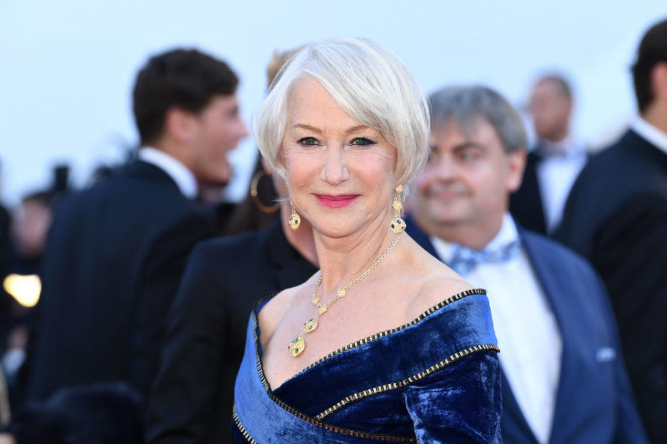 Helen Mirren smiles at an event