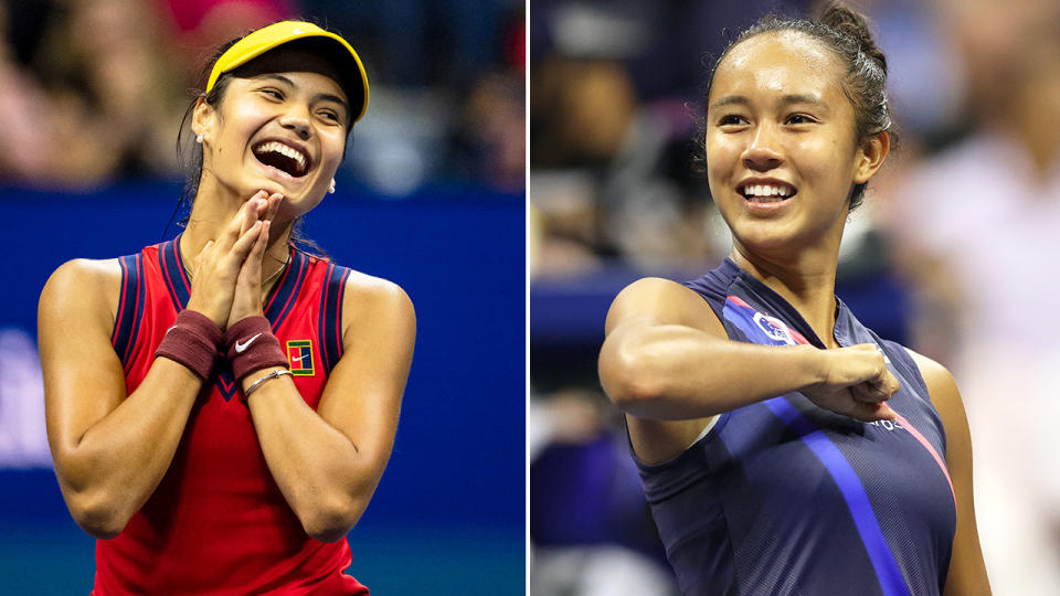 Pictured here, US Open women's singles finalists Emma Raducanu and Leylah Fernandez.