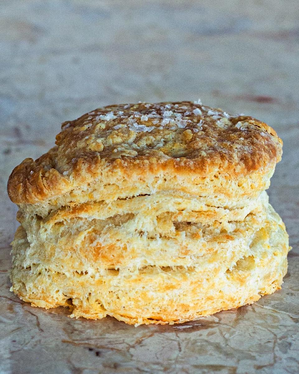 A flaky butter biscuit.