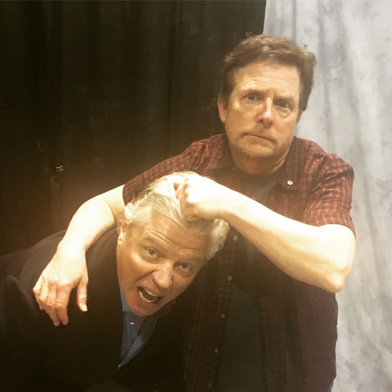 En 2019, con Michael J. Fox, en una imagen que Wilson compartió en sus redes sociales 