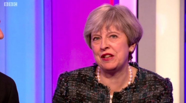 Theresa May was called 'outdated' for her comments over jobs in the home (BBC)