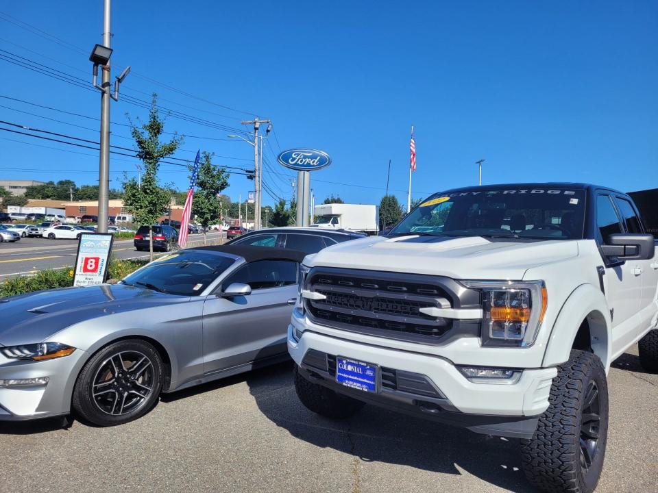 Cars for sale on the lot at Colonial Ford in Marlborough, Massachusetts. The average American car is a dozen years old, and getting older. But a well maintained vehicle can last longer than ever, maintenance experts say.