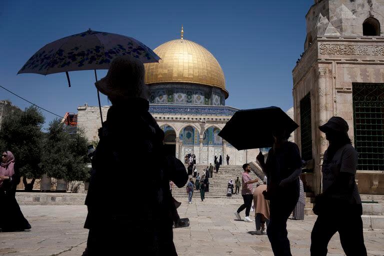 El complejo de la mezquita de Al-Aqsa, en la Ciudad Vieja de Jerusalén (AP Foto/Maya Alleruzzo)