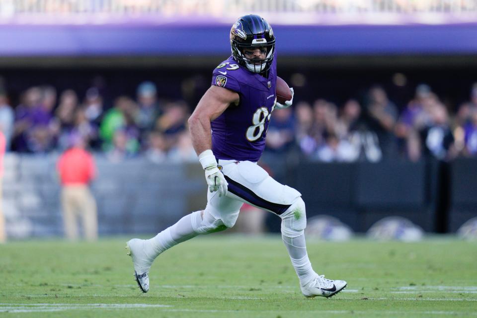 Ravens tight end Mark Andrews has 45 receptions for 544 yards and six touchdowns 10 in games this season.