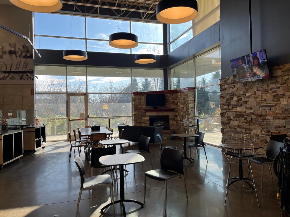 A dining area at Metro Market in Wisconsin