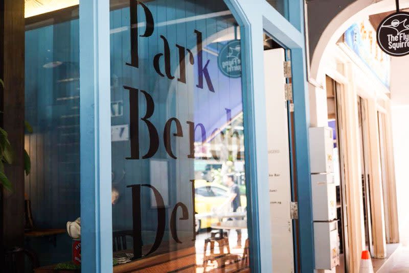 Signage of Park Bench Deli at Telok Ayer