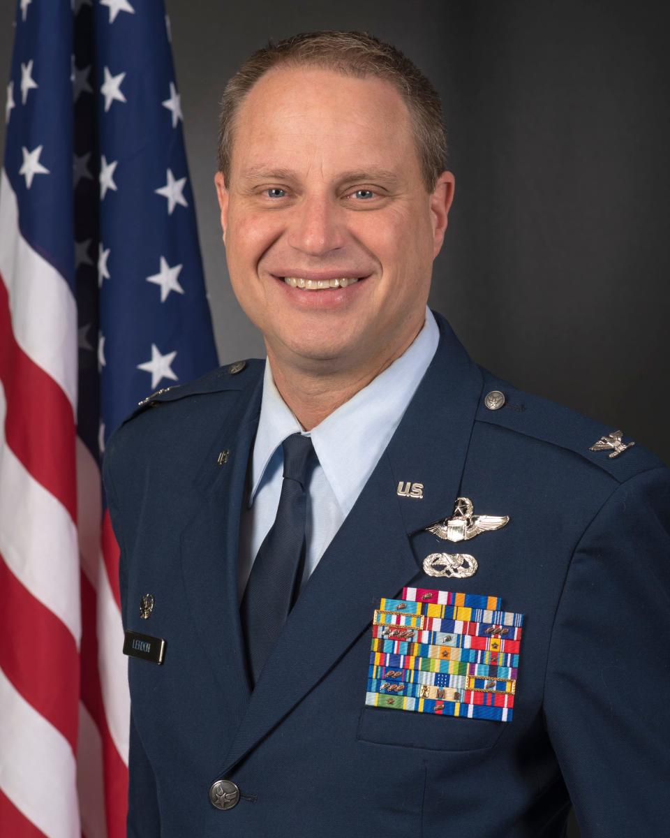 Col. Scott Lerdon, commander, 121st Air Refueling Wing, Ohio Air National Guard