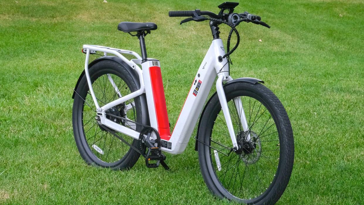  NIU BQi-C3 Pro E-bike shown on grass. 