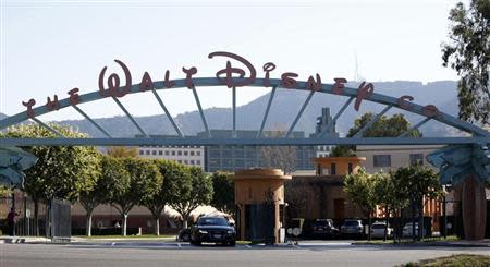 The entrance gate to The Walt Disney Co is pictured in Burbank, California February 5, 2014. REUTERS/Mario Anzuoni