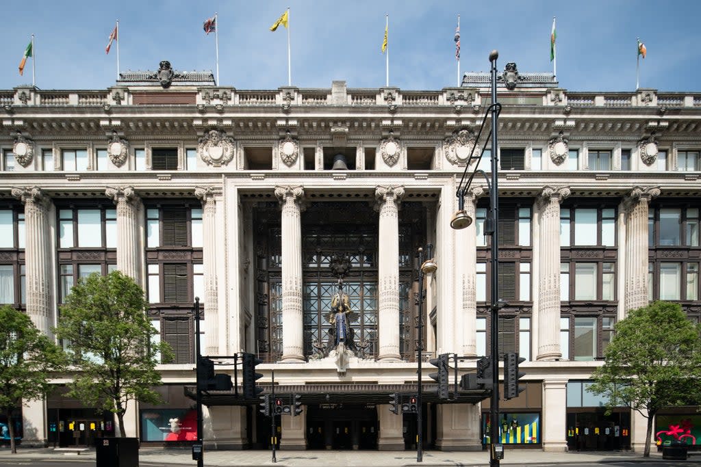 Flagship Selfridges department store on Oxford Street in London. (PA)