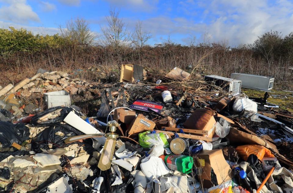 Fly-tipping and waste dumping involve illegally depositing rubbish not as part of a waste site (Gareth Fuller/PA) (PA Archive)