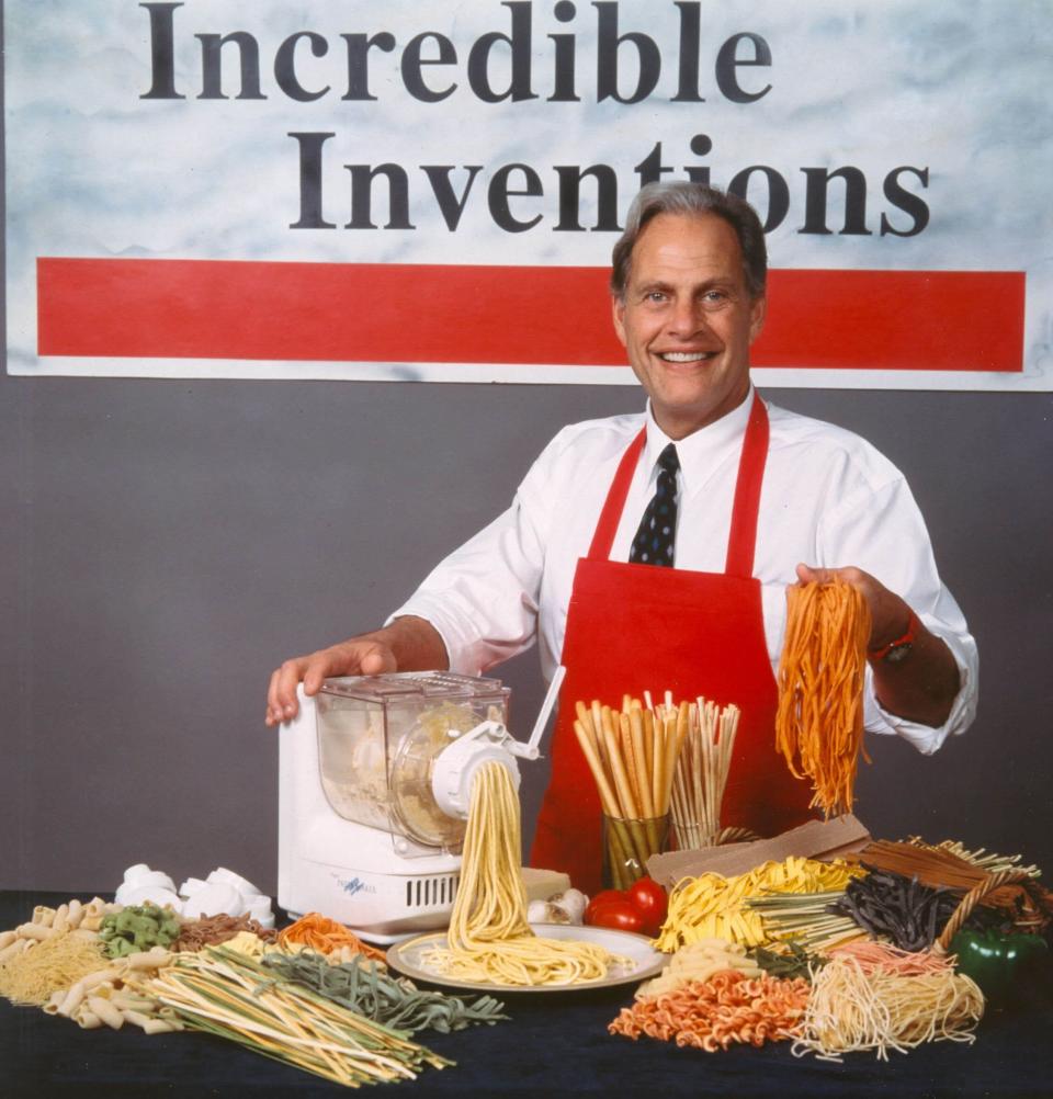 Ron Popeil with the Pasta Maker