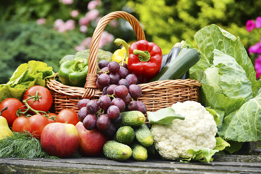 Fruit and veggies are a great source of vitamins, and are essential for fibre intake to ensure healthy bowel function.