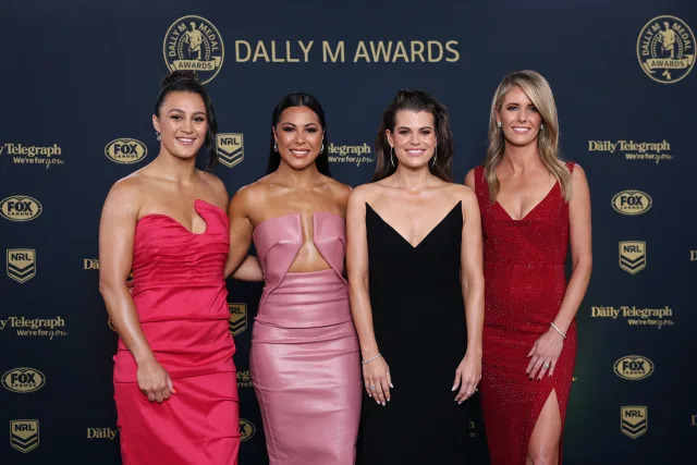 Corban Baxter, Tiana Penitani, Hannah Hollis and Lara Pitt at the Dally M.