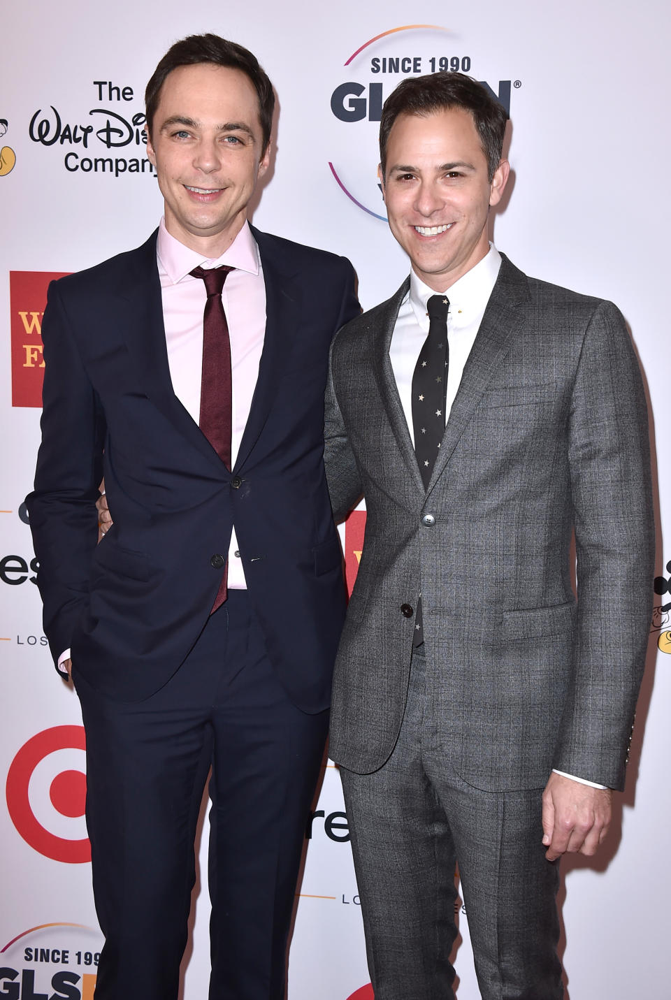 Jim Parsons and Todd Spiewak arrive at the 2015 GLSEN Respect Awards on Friday, October 23, 2015 in Los Angeles. (Photo by Jordan Strauss/Invision/AP)