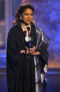 <p>2004 – PHYLICIA RASHAD – ENTERTAINMENT – First African American to win Broadway theater’s Tony Award for Best Actress in a Play. — Actress Phylicia Rashad, winner ‘Best Performance By A Leading Actress In A Play’ for ‘Raisin In The Sun’ on stage during the ’58th Annual Tony Awards’ at Radio City Music Hall on June 6, 2004 in New York City. (Frank Micelotta/Getty Images) </p>