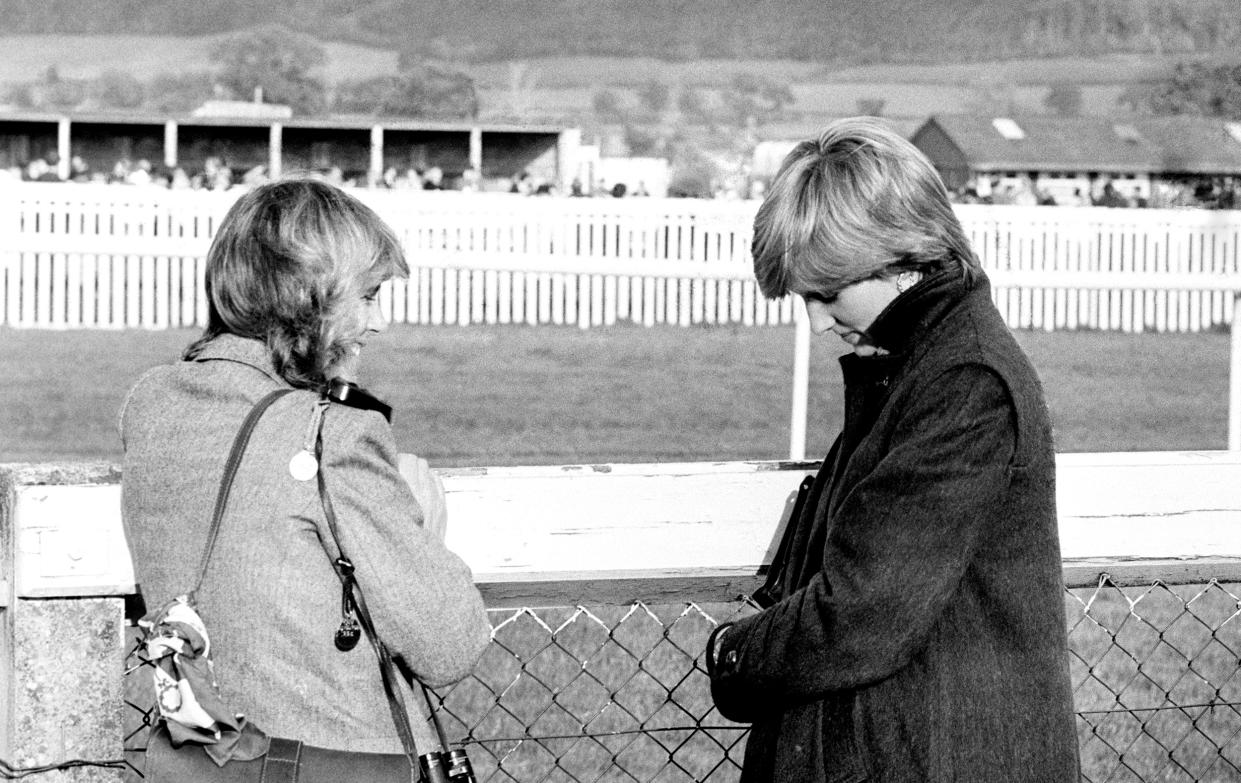 Camilla Parker-Bowles and Diana at Ludlow racecourse (PA Images via Getty Images)