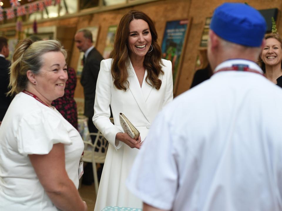 Duchess of Cambridge smiles as she meets people from communities across Cornwall (Getty Images)