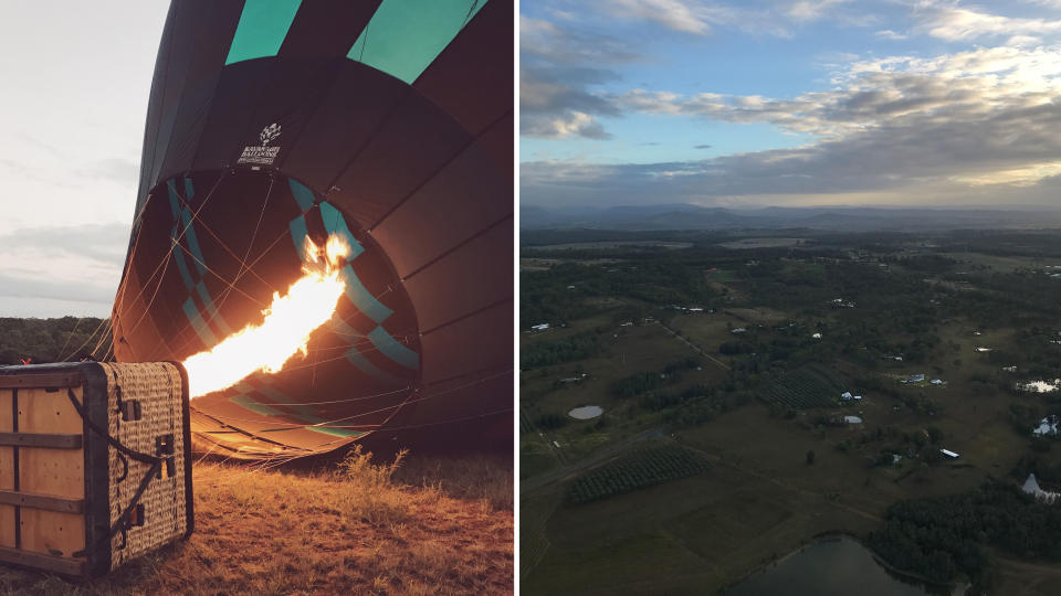 A balloon ride into the Hunter Valley’s sunrise is the perfect way to start your trip. Source: Jessica Maggio