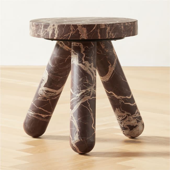 <p><a href="https://go.redirectingat.com?id=74968X1596630&url=https%3A%2F%2Fhavenly.com%2Fproducts%2Fdetails%2FJaxx-Round-Red-Marble-Side-Table-Tall-CB2-125342150&sref=https%3A%2F%2F" rel="nofollow noopener" target="_blank" data-ylk="slk:Shop Now;elm:context_link;itc:0;sec:content-canvas" class="link ">Shop Now</a></p><p>Jaxx Round Red Marble Side Table Tall</p><p>$599.00</p><p>havenly.com</p>