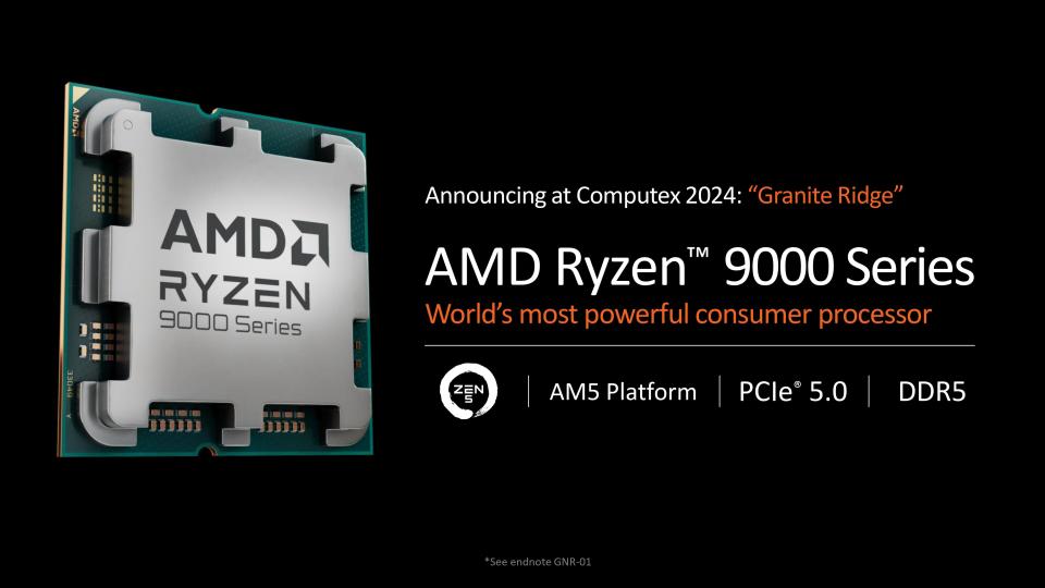 Zen 5 and Ryzen 9000 series announcement presentation slides