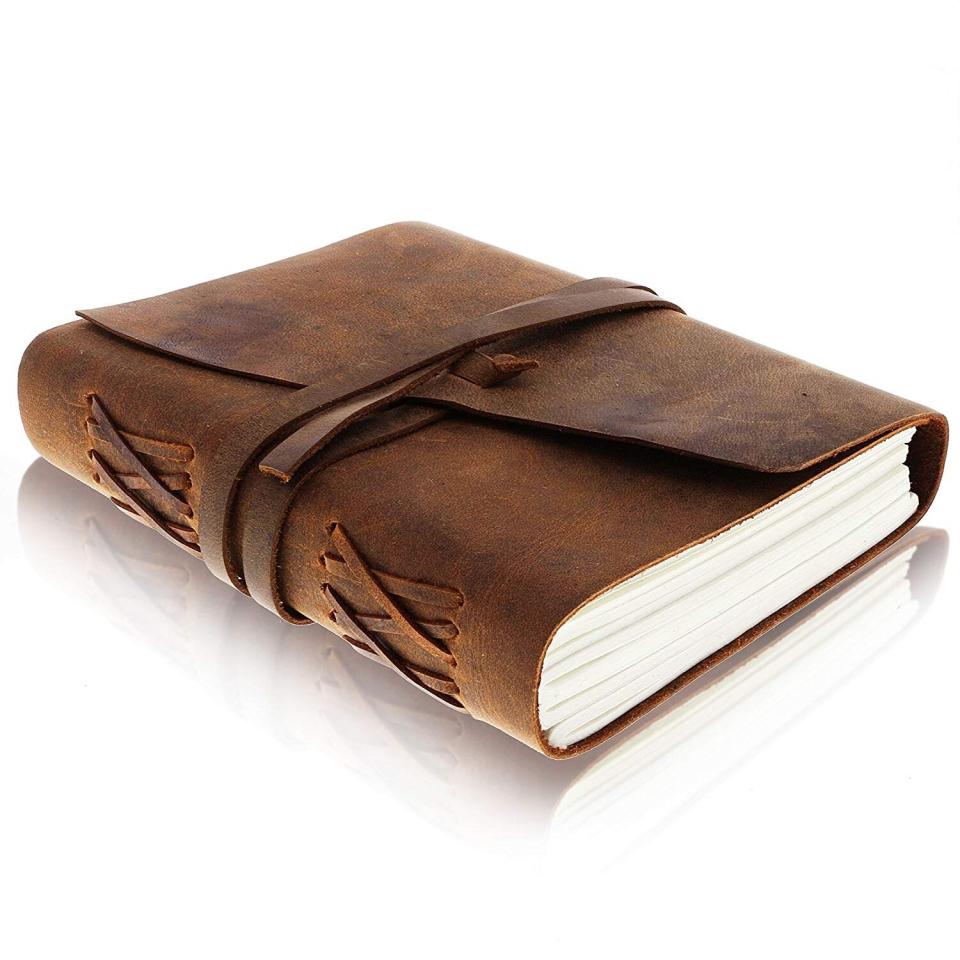 Not everyone likes to talk about their feelings. <a href="https://amzn.to/2EkLfCF" target="_blank" rel="noopener noreferrer">This leather-bound journal﻿</a> is a great way for them to get their thoughts on paper, even if it&rsquo;s just for themselves. <a href="https://amzn.to/2EkLfCF" target="_blank" rel="noopener noreferrer">Get it on Amazon</a>.