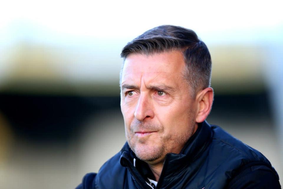 Northampton manager Jon Brady saw his side lose 2-1 at Mansfield (Nigel French/PA) (PA Wire)