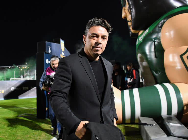 Marcelo Gallardo, en su paso triunfal por Junín