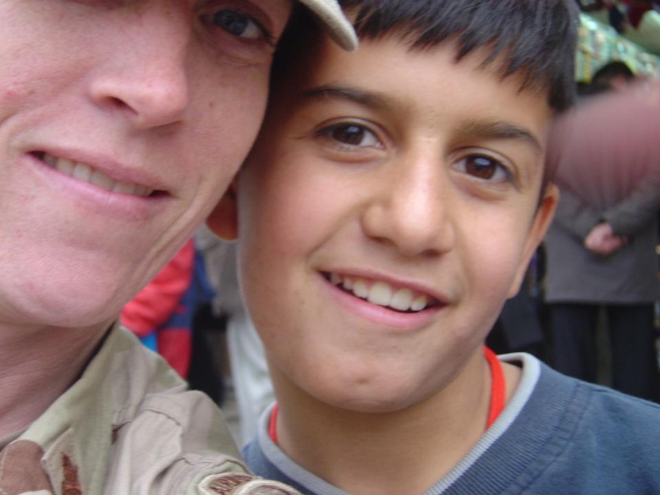 The day U.S. Army Col. Mary Prophit and Ravand Al Dosaki, then 11, met in the Kurdish region of Iraq, Dec. 6, 2004. The two formed a friendship that has lasted 19 years so far