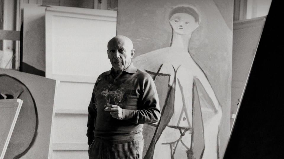 Pablo Picasso pictured at his villa, La Californie, in Cannes, France in 1957. / Credit: Franz Hubmann/Imagno/Getty Images