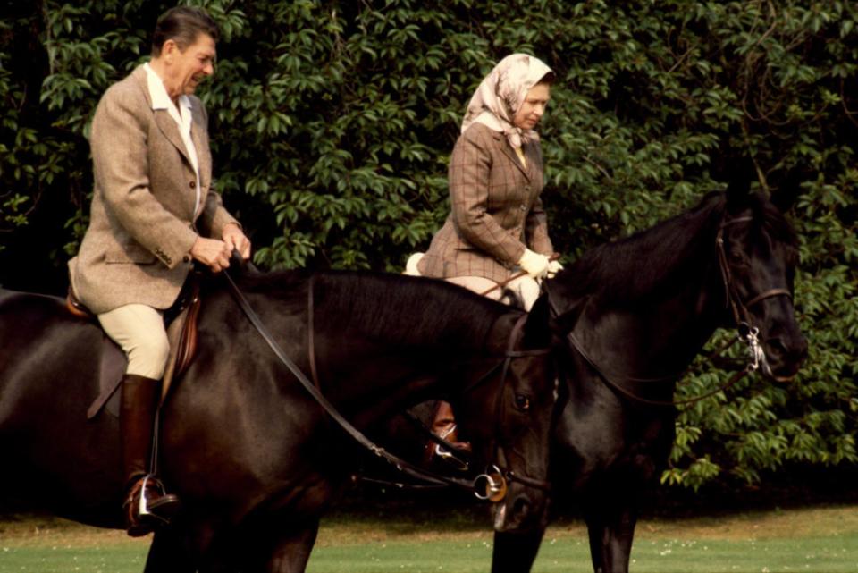 ronald reagan queen horseback riding