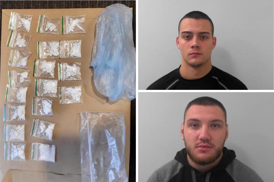 Cocaine found in two cars with (top)  Emilov Andonov and (bottom) Stanislav Stefanov) <i>(Image: North Yorkshire Police)</i>